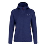Salewa Hybrid Fleece Jacket Nuvolo Alpinewool with Hood (4-way stretch, warm, breathable) blue Women